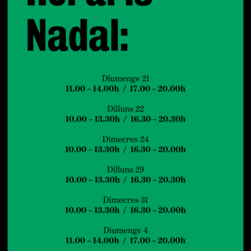 Horaris Nadal 2014-2015